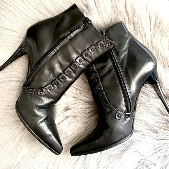 Burberry Leather Ankle Boots Booties - Picture 5 of 13